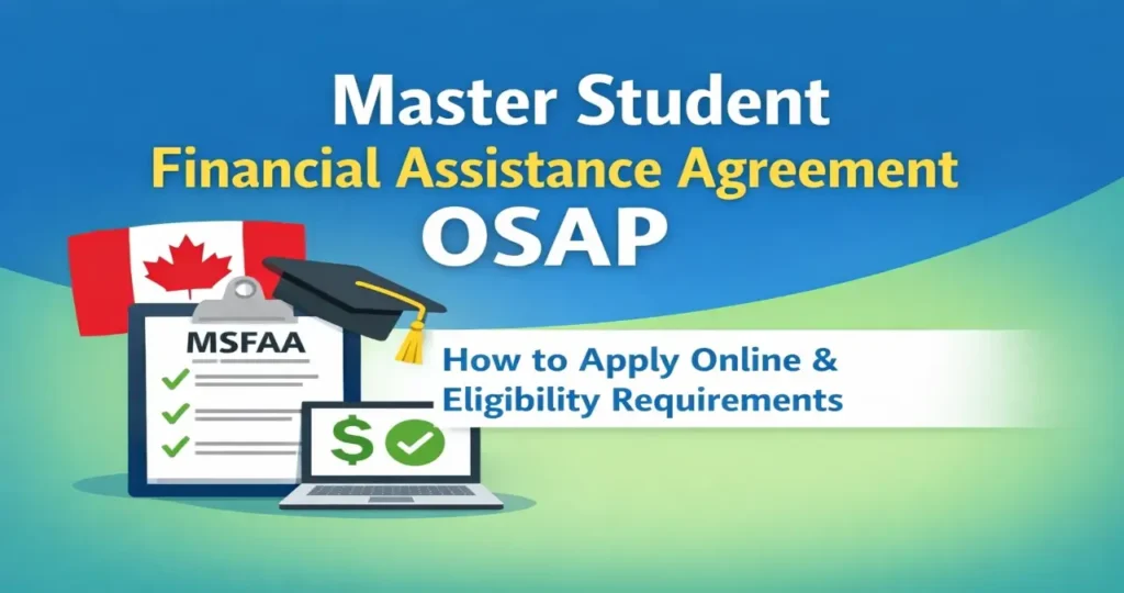 Master Student Financial Assistance Agreement OSAP