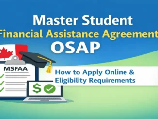 Master Student Financial Assistance Agreement OSAP